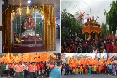 वीरगंज स्थित प्रसिद्ध गहवामाई मन्दिरको १२ औं वार्षिकोत्सवको अवसरमा निकालियो बिशाल रथयात्रा